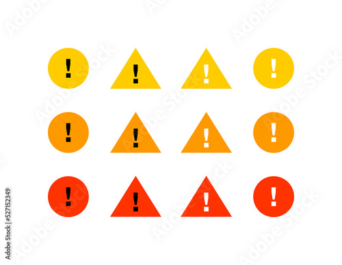 Free Download Warning / Alert / Error exclamation mark sign icon symbol set - GFXLoad