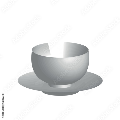 white bowl isolated on white