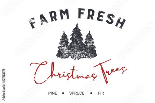Farm Fresh Christmas Trees 1 | Farmhouse | Print | EPS10