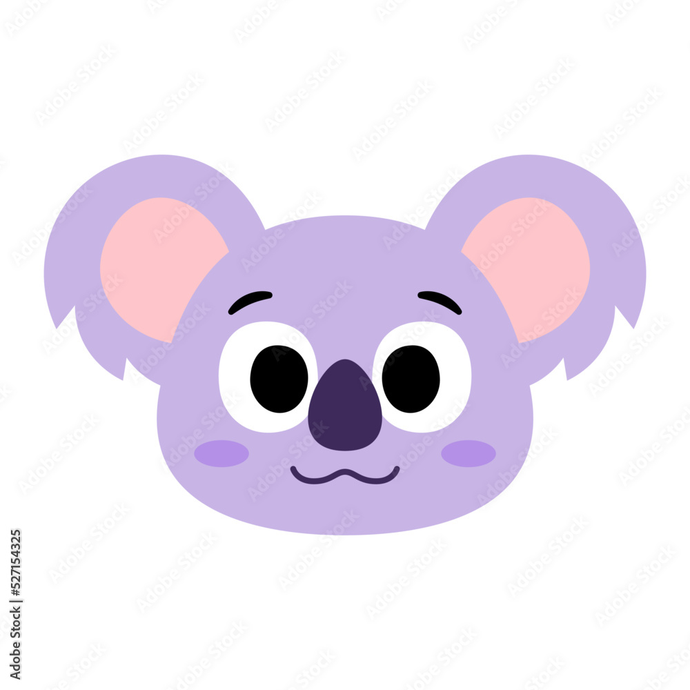 Isolated happy koala Avatar cartoon Vector Isolated happy koala Avatar cartoon Vector