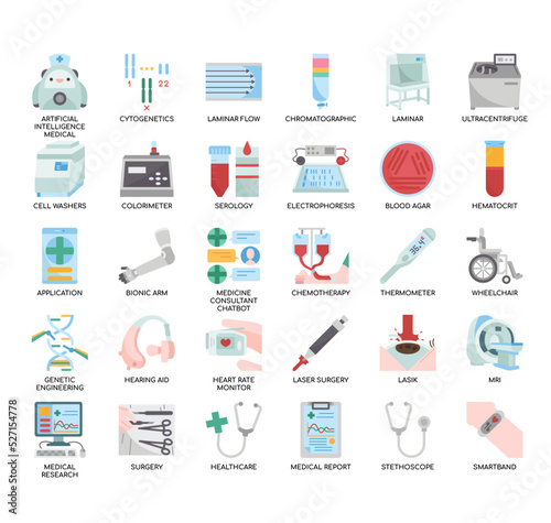 medical technology , Thin Line and Pixel Perfect Icons