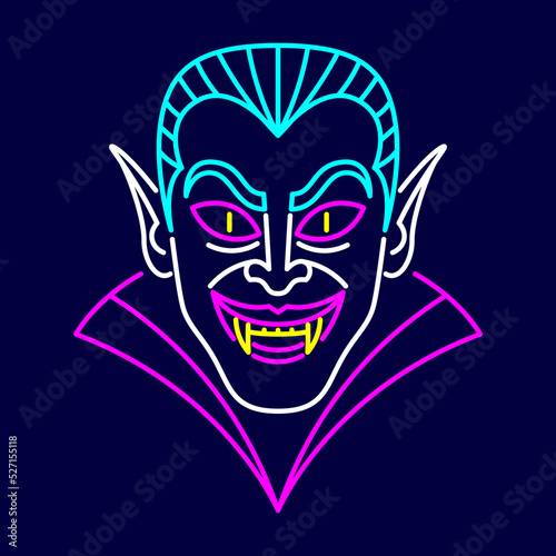 Free Download Isolated vampire Neon halloween icon Vector - GFXLoad