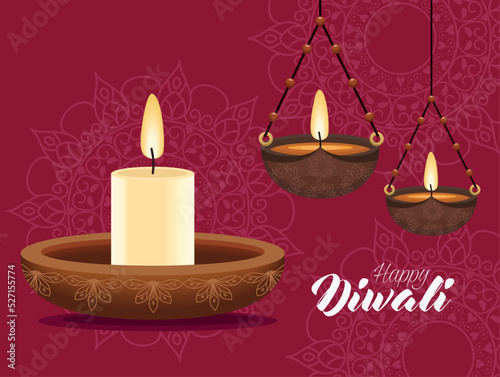 happy diwali celebration card