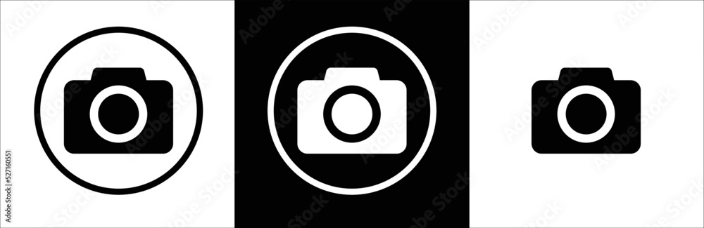 Camera icon. Symbol. Sign. Photo camera symbol. vector illustration Camera icon. Symbol. Sign. Photo camera symbol. vector illustration