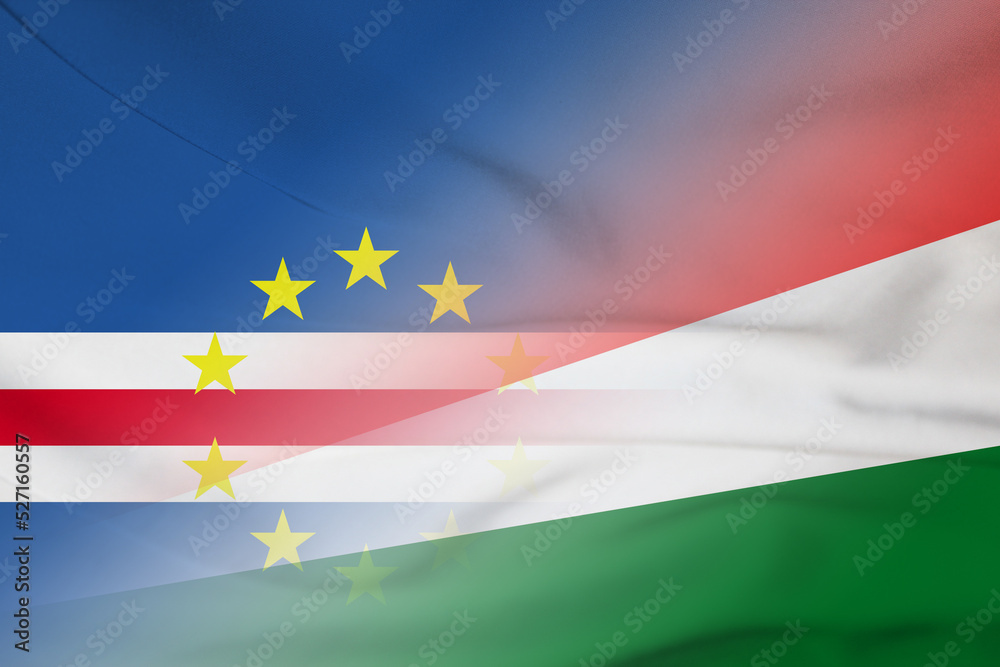 Cape Verde and Seychelles official flag international contract SYC CPV Cape Verde and Seychelles official flag international contract SYC CPV