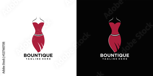Bountique logo design vector with creative unique concept premium vector