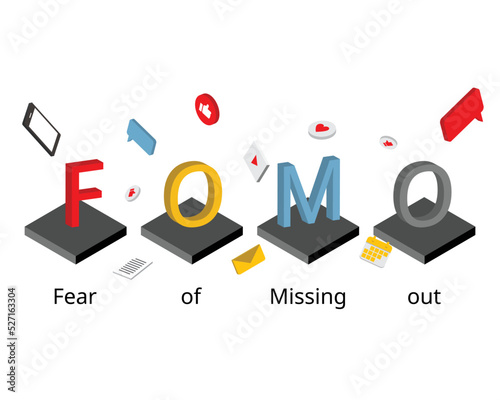 social media phenomenon of Fear of missing out or FOMO