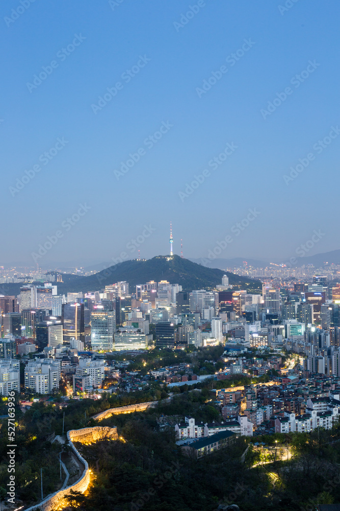 a beautiful night view of Seoul