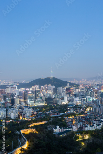 a beautiful night view of Seoul