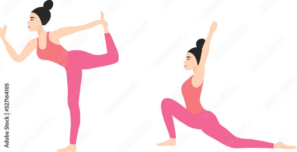 woman doing yoga exercise on png background