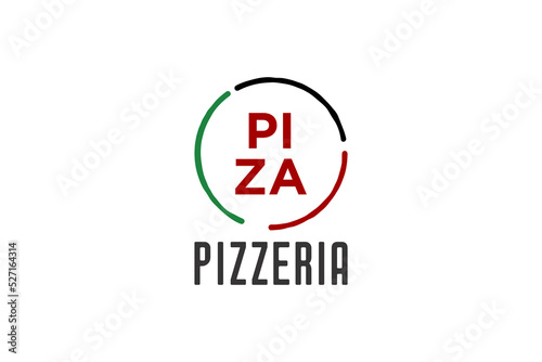 Italian pizzeria logo design fast food  piza restaurant icon symbol