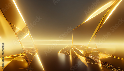 The background of shiny golden element - Digital Image