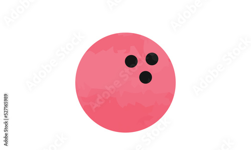 Bowling ball clipart. Simple bowling ball watercolor style vector illustration isolated on white background. Bowling ball cartoon style vector design. Bowling alley isolated hand drawn style icon