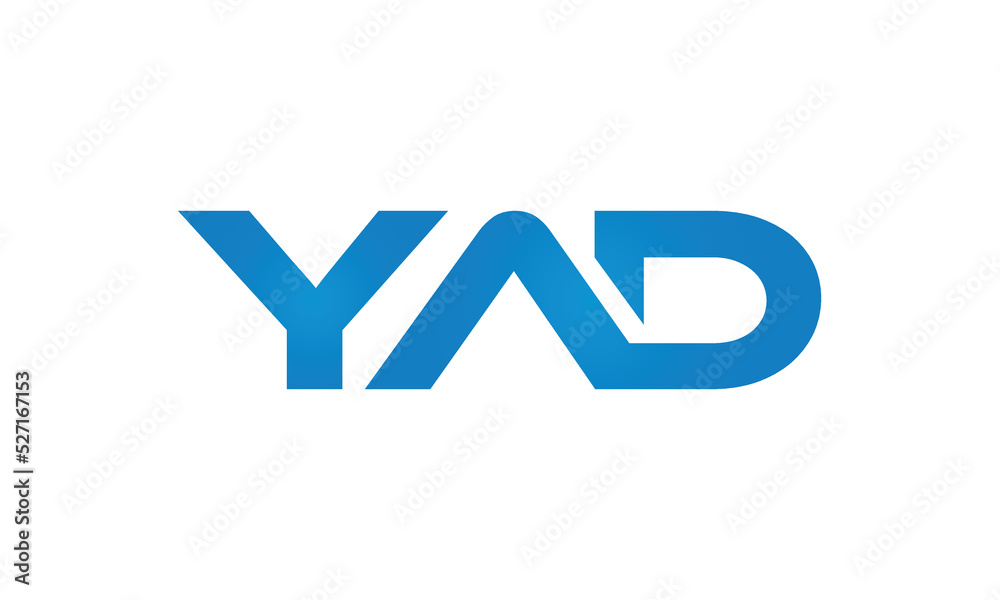 YAD monogram linked letters, creative typography logo icon YAD monogram linked letters, creative typography logo icon