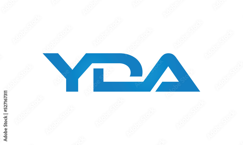 YDA monogram linked letters, creative typography logo icon YDA monogram linked letters, creative typography logo icon