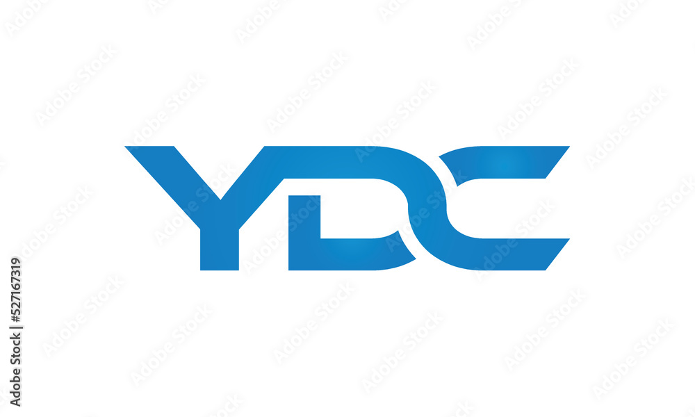 YDC monogram linked letters, creative typography logo icon YDC monogram linked letters, creative typography logo icon