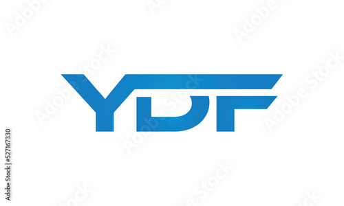 YDF monogram linked letters, creative typography logo icon
