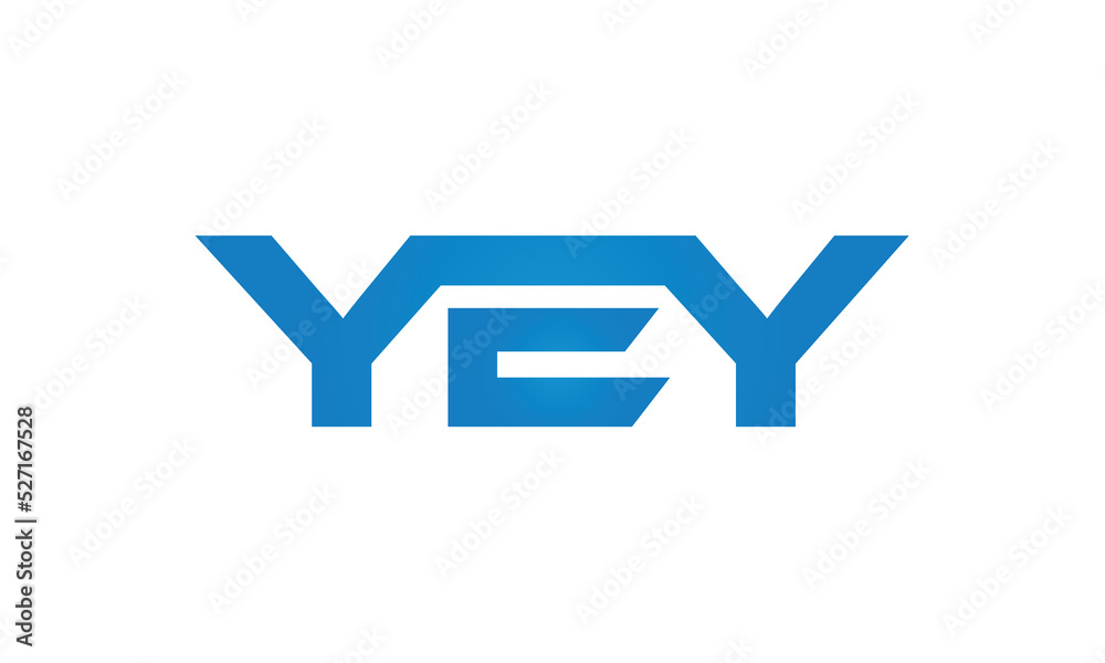 YEY monogram linked letters, creative typography logo icon YEY monogram linked letters, creative typography logo icon