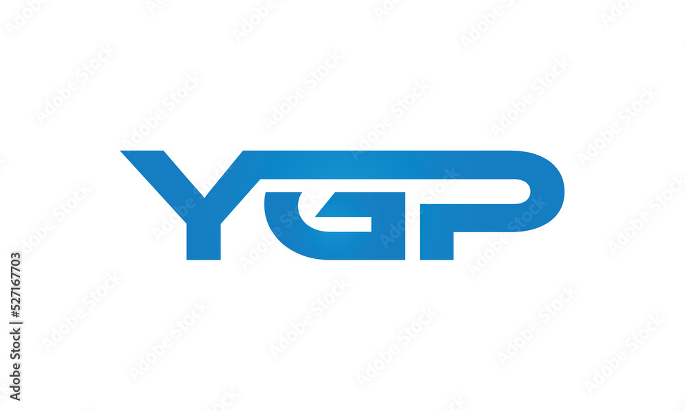 YGP monogram linked letters, creative typography logo icon YGP monogram linked letters, creative typography logo icon