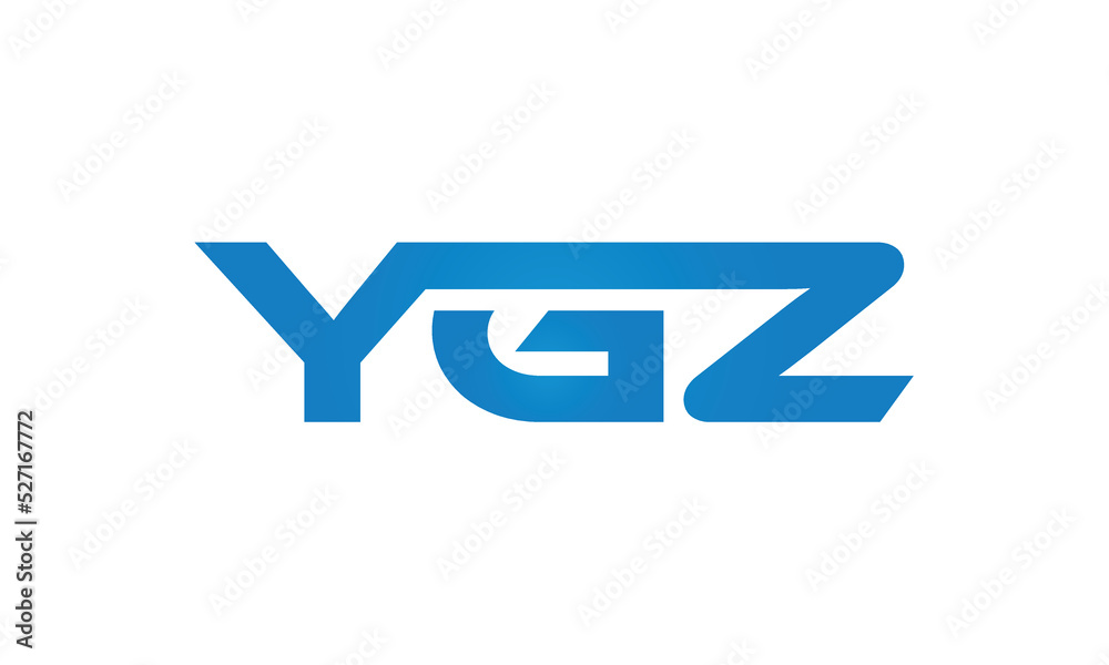 YGZ monogram linked letters, creative typography logo icon YGZ monogram linked letters, creative typography logo icon