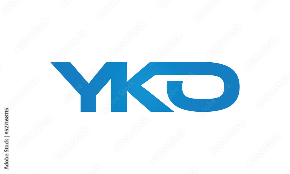 YKO monogram linked letters, creative typography logo icon YKO monogram linked letters, creative typography logo icon