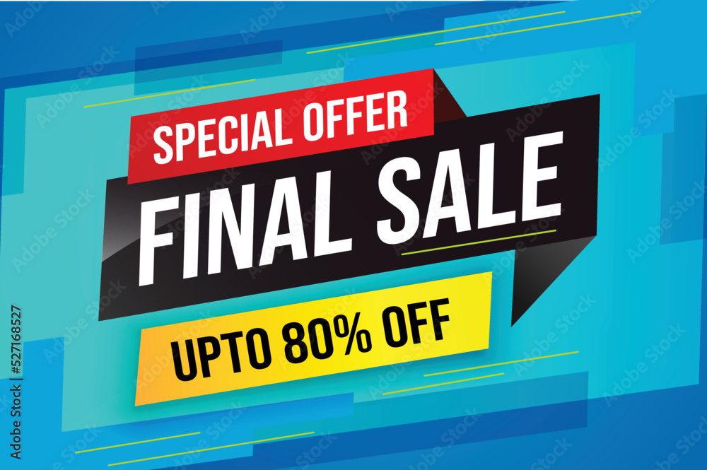 Special offer final sale tag. Banner design template for marketing. Special offer promotion or retail. background banner modern graphic design for store shop, online store, website, landing page	
