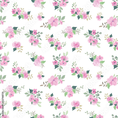 pastel floral watercolor seamless pattern
