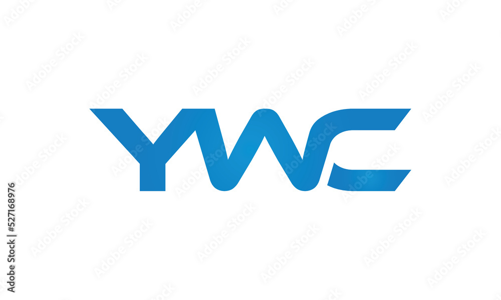YWC monogram linked letters, creative typography logo icon YWC monogram linked letters, creative typography logo icon