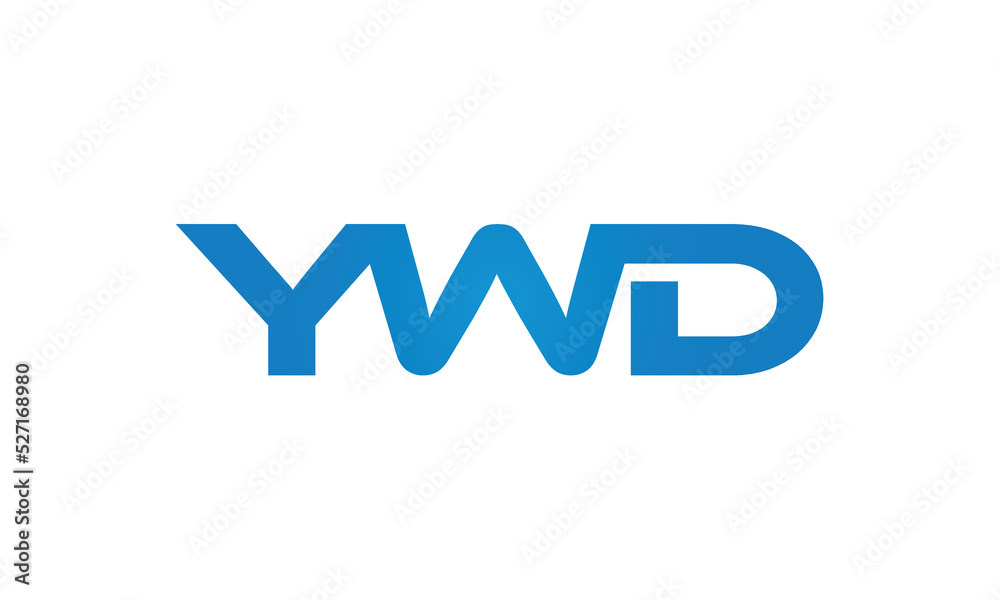 YWD monogram linked letters, creative typography logo icon YWD monogram linked letters, creative typography logo icon