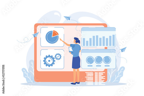 Digital marketing strategist working with digital technologies and media. Attribution modeling, brand insight and measurement tools concept.