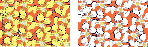 
Vector flower pattern. Background with flowers.