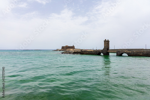 View of the Castle of San Gabriel (1587) and the Atlantic Ocean from the island's capital, Arrecife. Lanzarote. Canary Islands. Spain. © Sergey Kohl