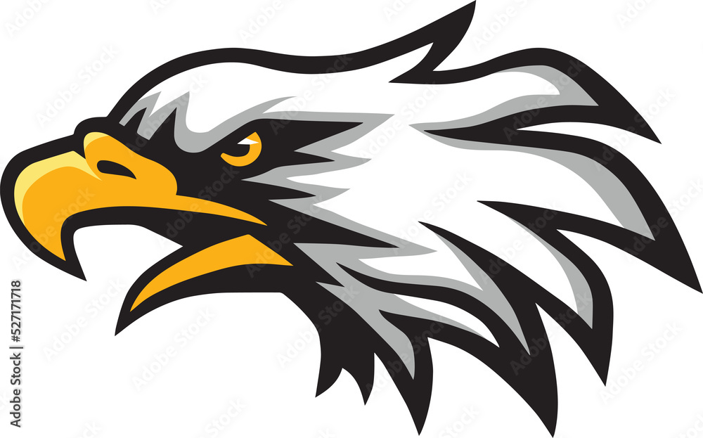 Fotografie Eagle Head Logo Mascot Design Icon Template