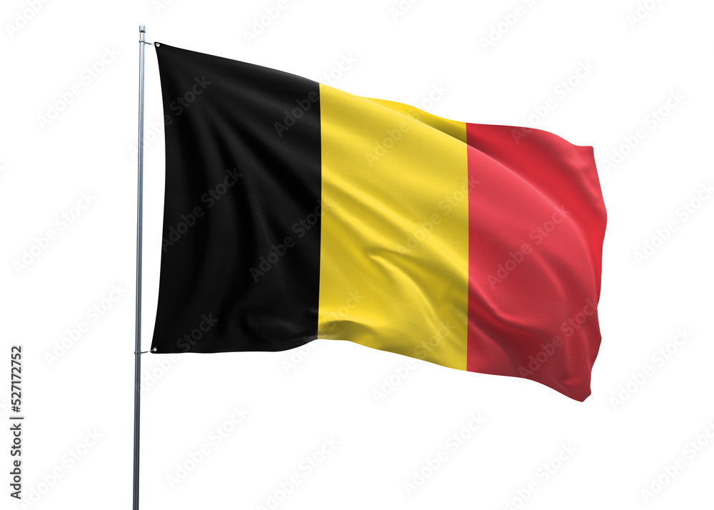Belgium Flag 3d illustration of the waving national flag with a white isolated background Belgium Flag 3d illustration of the waving national flag with a white isolated background