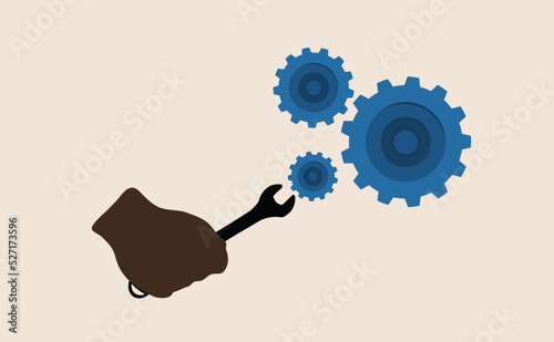 Change the corporate business.  business strategy transformation ideas  fast thinking  and flexible and improving the progress of the company.  vector illustration