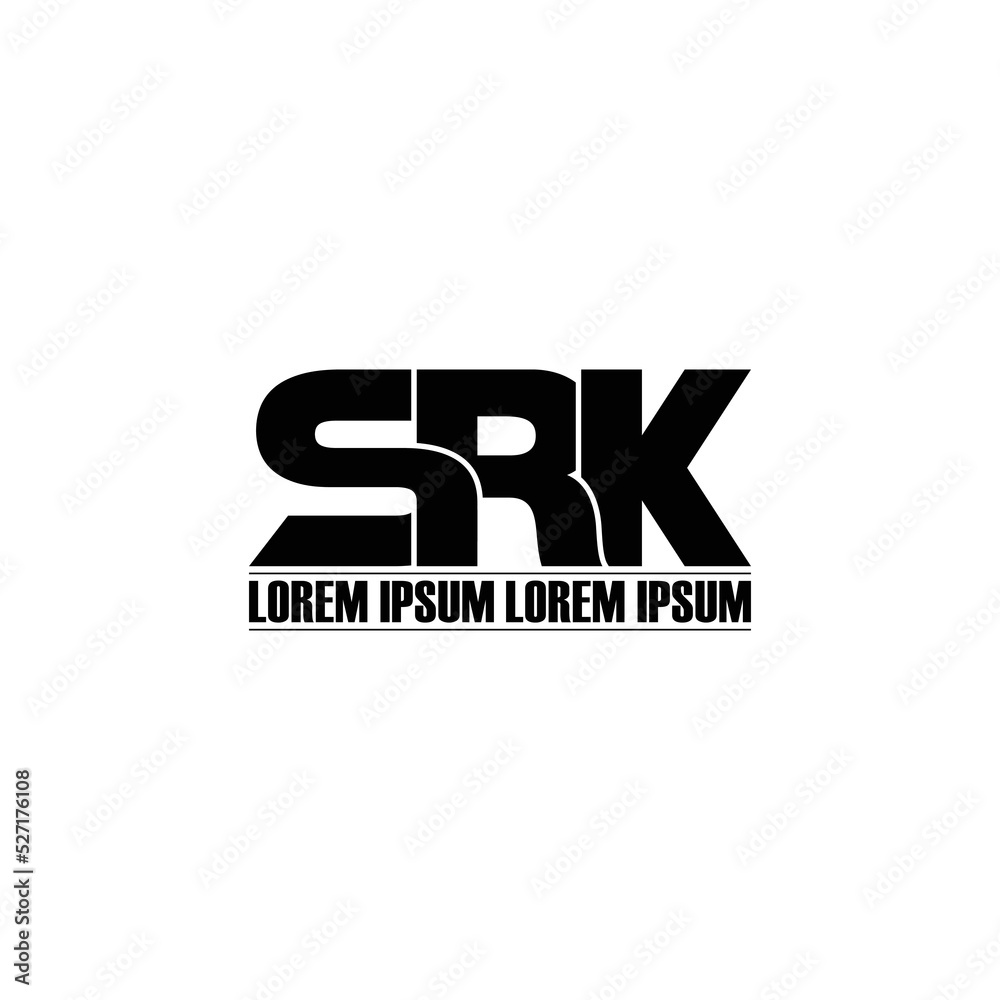 SRK letter monogram logo design vector SRK letter monogram logo design vector