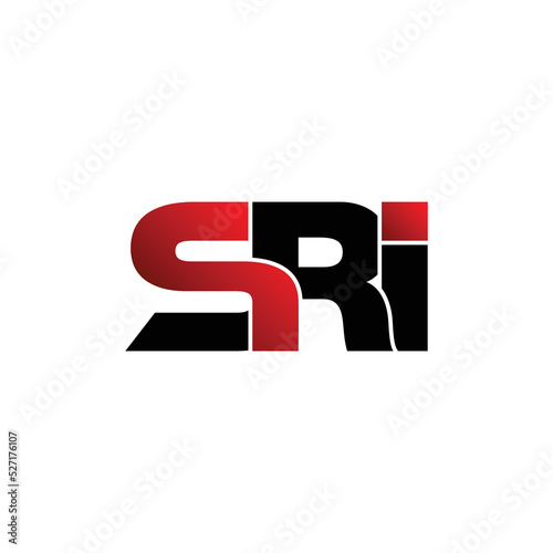 SRI letter monogram logo design vector
