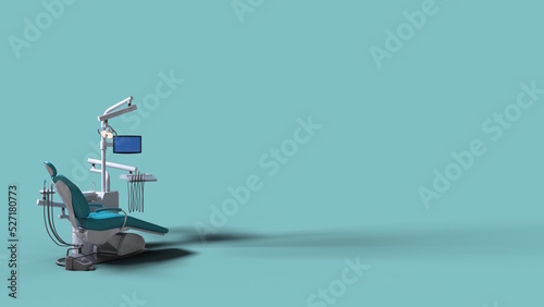 Modern dental clinic 歯科 病院 診療所 3D Rendering	
