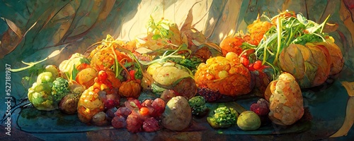Autumn foods. Generative AI Technology