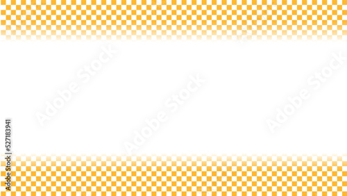 市松模様の背景素材，オレンジ