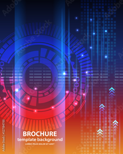 technology communication hi tech template background eleven