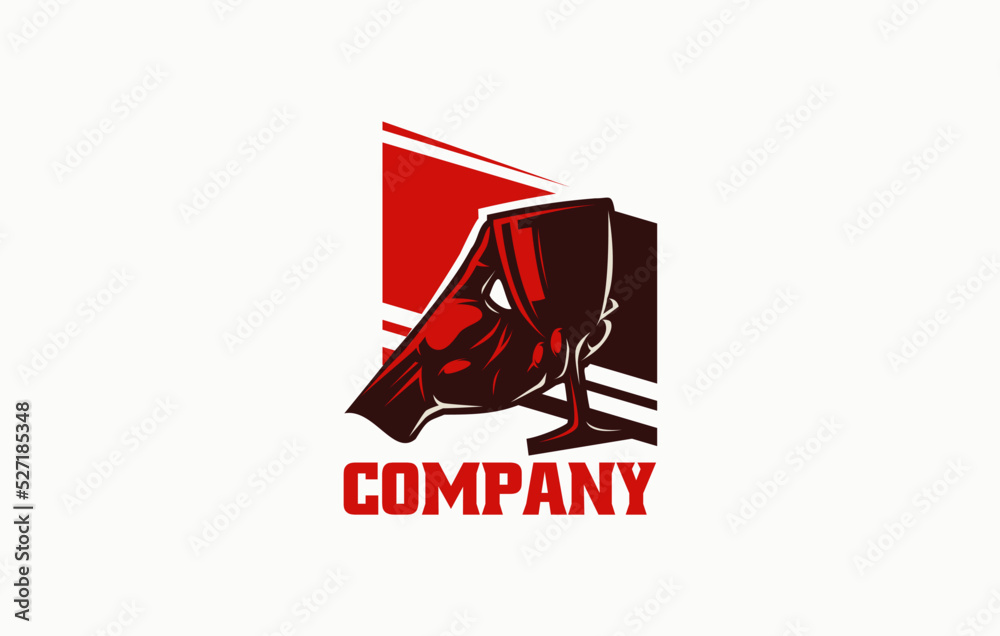 Red Wine Glass Cheers Logo Design. Cheers Toast and Clink Glasses Wine in Hand Logo Vector. Emblem Design Red Wine Glass Cheers Logo Design. Cheers Toast and Clink Glasses Wine in Hand Logo Vector. Emblem Design