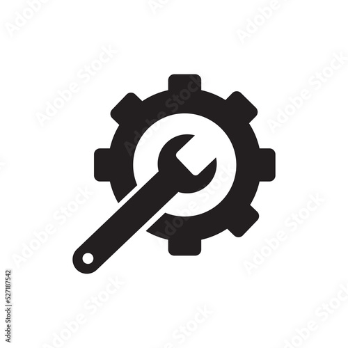 Fototapeta Naklejka Na Ścianę i Meble -  wrench and gear, setting icon symbol