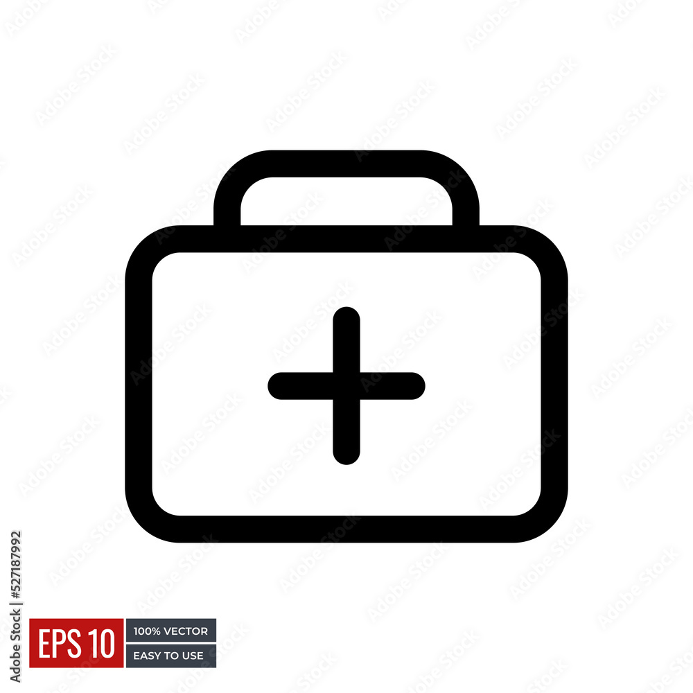 medical equipment box icon vector. minimal line icons perfect for health web or app designs. Simple illustration. medical equipment box icon vector. minimal line icons perfect for health web or app designs. Simple illustration.