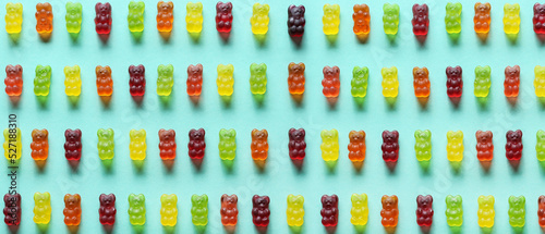 Sweet jelly bears on turquo...