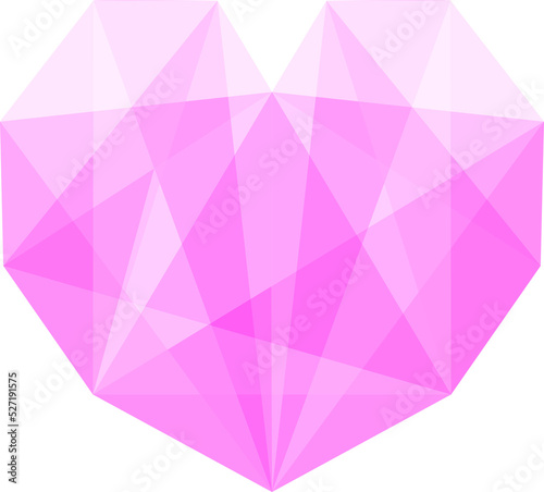 Dimond Pink heart, logo icon