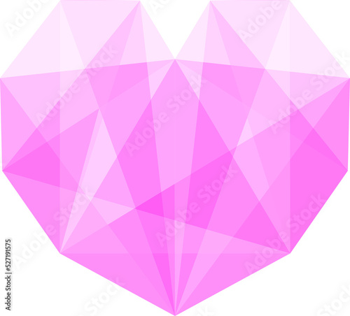 Dimond Pink heart, logo icon