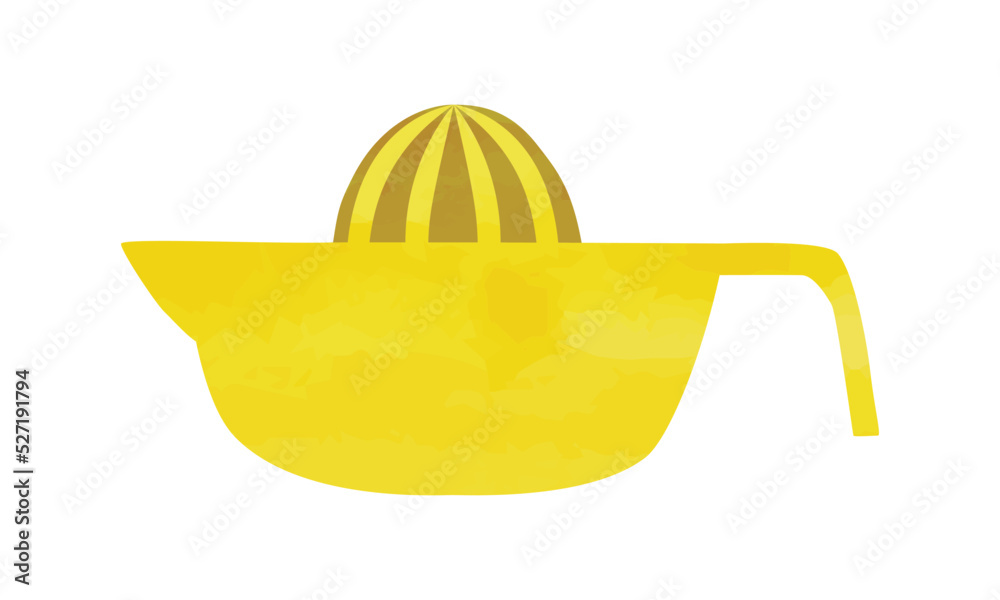 Simple watercolor lemon squeezer vector illustration isolated on white