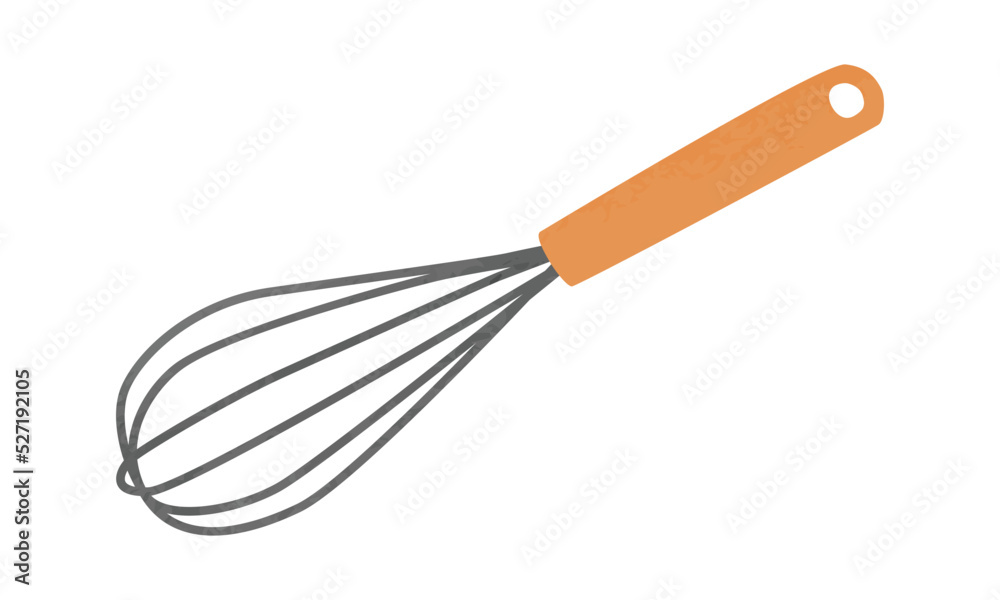 Simple whisk watercolor drawing vector illustration isolated on white