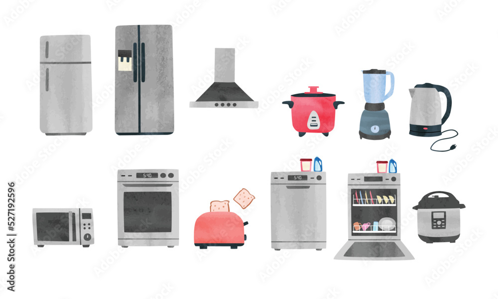 Premium Vector  Kitchen appliances collection